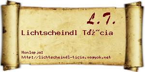 Lichtscheindl Tícia névjegykártya